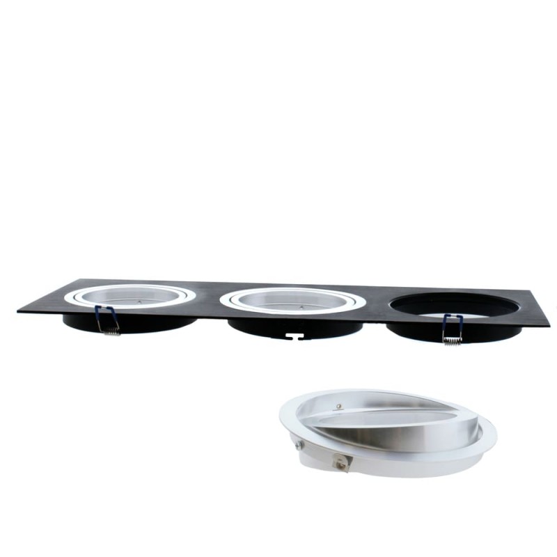 HELIUM QR111 NEGRO (3 LUCES) desmontado