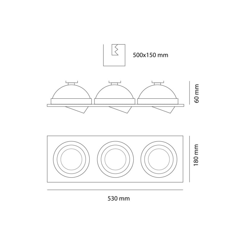 Cota HELIUM QR111 NEGRO (3 LUCES)