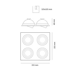 Cota HELIUM QR111 ALUMINIO (4 LUCES)