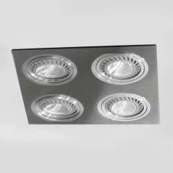 HELIUM QR111 ALUMINIO (4 LUCES) instalado en techo