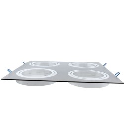 HELIUM QR111 ALUMINIO (4 LUCES) de perfil