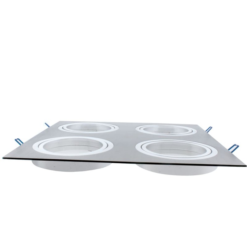 HELIUM QR111 ALUMINIO (4 LUCES) de perfil