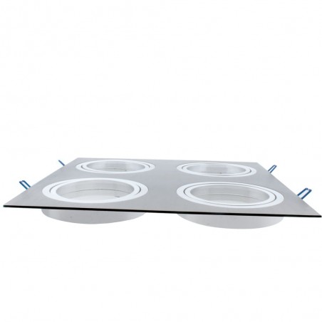 HELIUM QR111 ALUMINIO (4 LUCES) de perfil