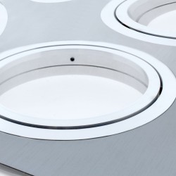 Detalle acabados HELIUM QR111 ALUMINIO (4 LUCES)