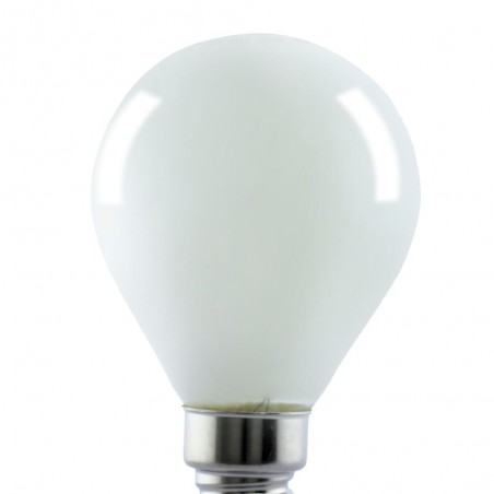 Detalle cristal Bombilla LED G45 milky E14 6W 6000K