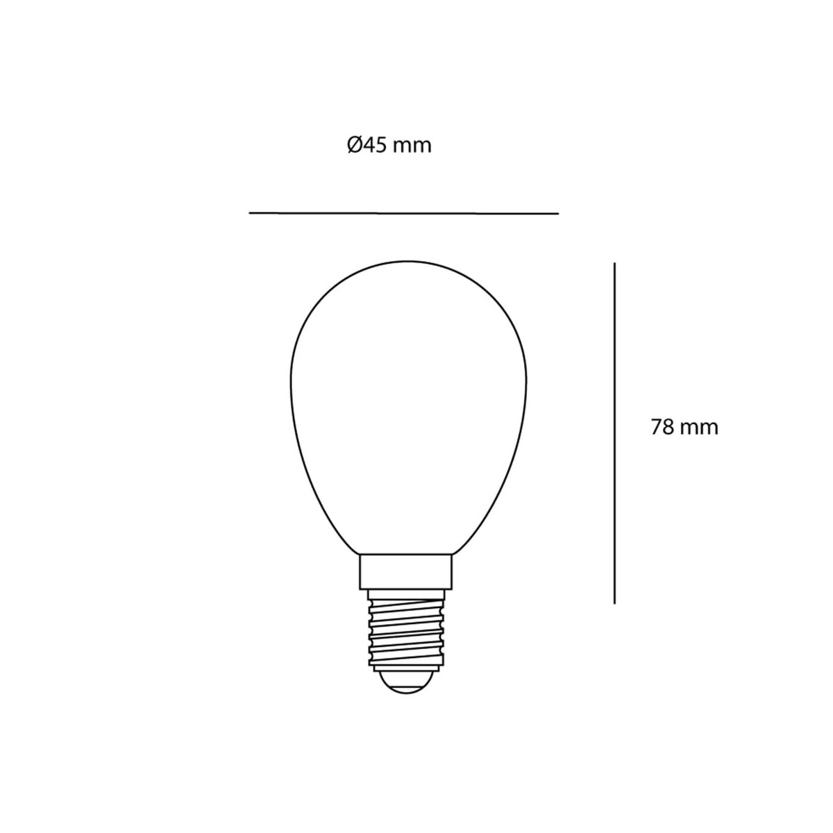= 60w 6000k bombilla lampara E14 LED gota Filament Matt-incanto-g45-6w 