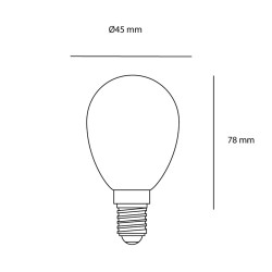 Cota Bombilla LED G45 milky E14 6W 6000K
