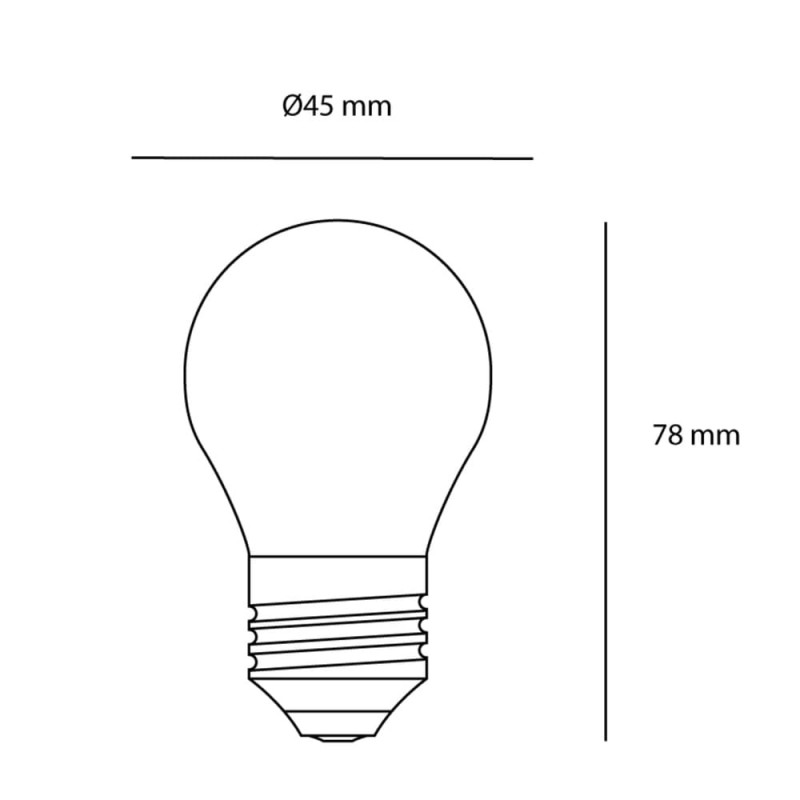 Packx3 Milky LED Bulbs G45 E27 6W 6000K