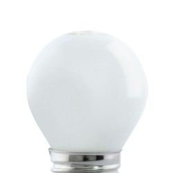 Detalle cristal Bombilla LED G45 milky E27 6W 6000K