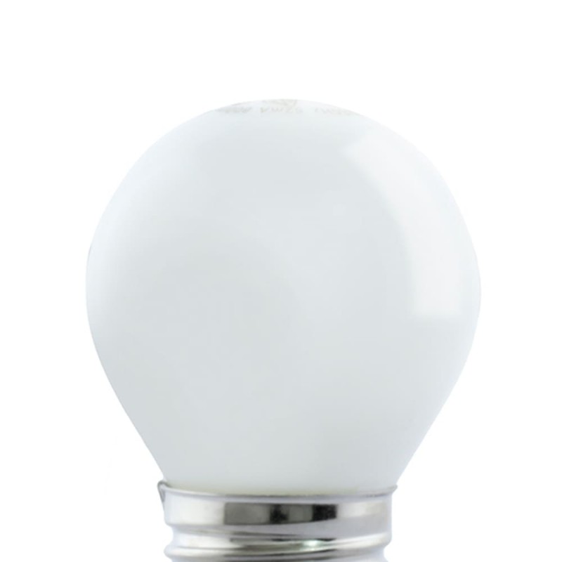 Detalle cristal Bombilla LED G45 milky E27 6W 6000K
