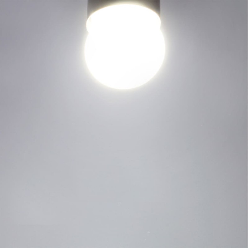 Bombilla LED esférica G45 E27 de 6W, luz fria 6000K acabado blanco brillo