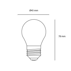 Cota Bombilla LED G45 milky E27 6W 6000K