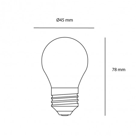Cota Bombilla LED G45 milky E27 6W 6000K