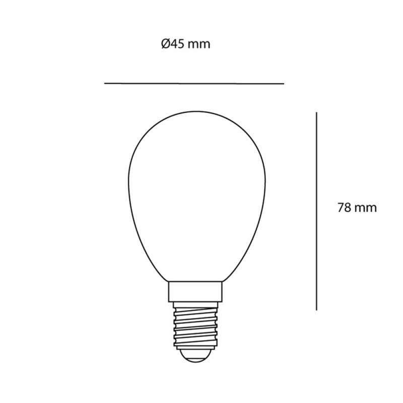 Cota Bombilla LED G45 milky E14 6W 6000K