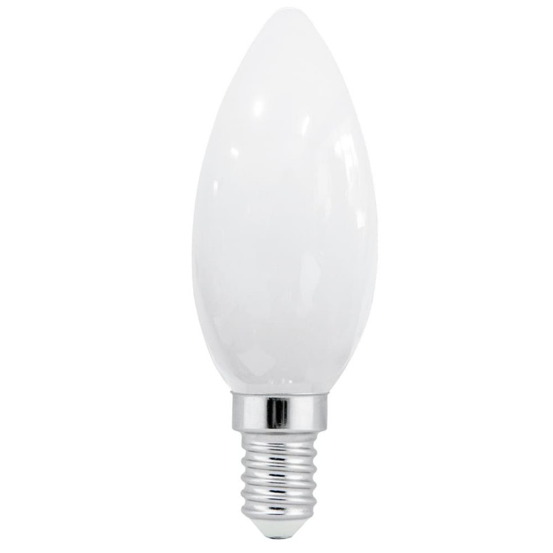 Pack of 3 LED Bulbs C37 Milky E14 6W 6000K