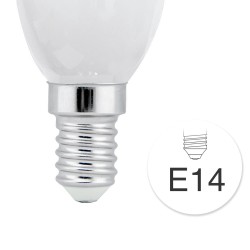 Lot de 3 ampoules LED C37 Milky E14 6W 6000K