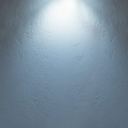 Bombilla LED G45 filamento E14 6W 6000K encendida en pared