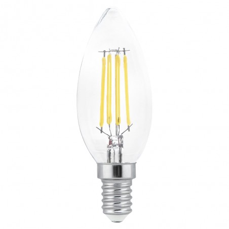 Bombilla LED C37 filamento E14 6W 6000K