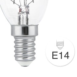 Detalle rosca Bombilla LED C37 filamento E14 6W 6000K