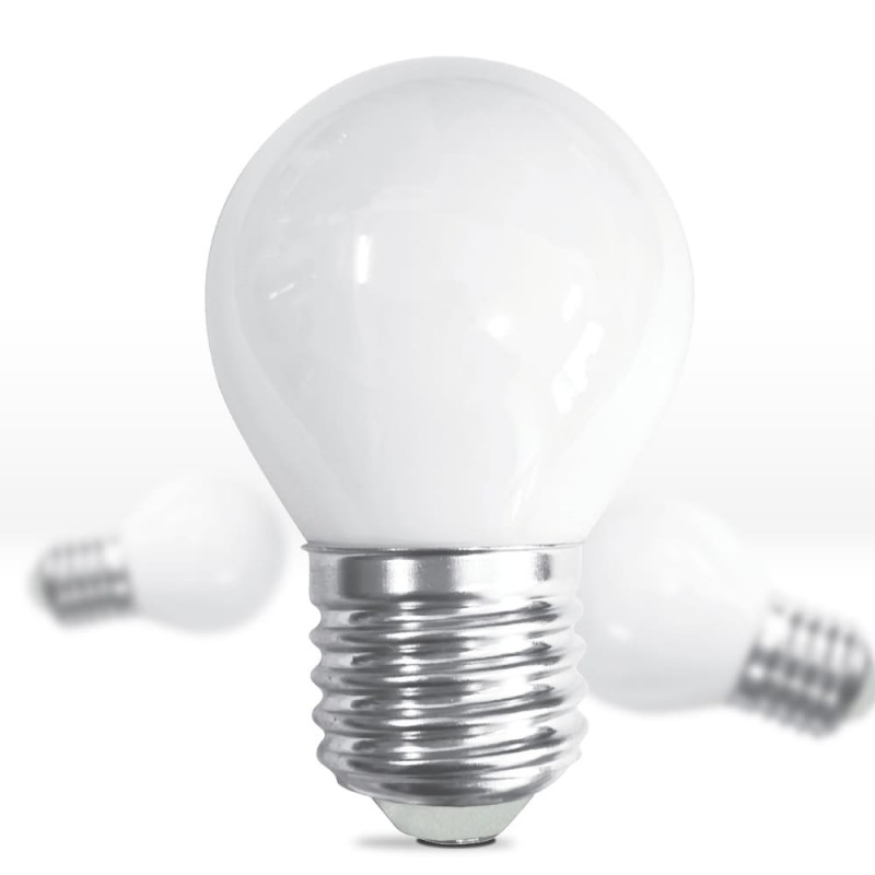 Pack x3 Bombilla LED G45 milky E27 6W 6000K