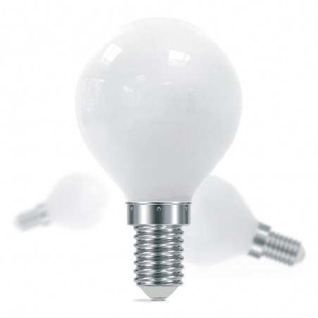 Pack x3 Bombilla LED G45 milky E14 6W 6000K