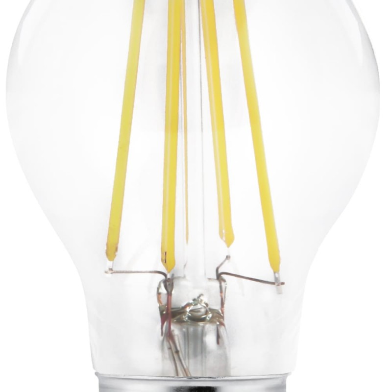 Detalle cristal y filamento Bombilla LED A60 filamento E27 10W 6000K