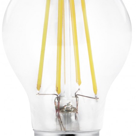 Detalle cristal y filamento Bombilla LED A60 filamento E27 10W 6000K