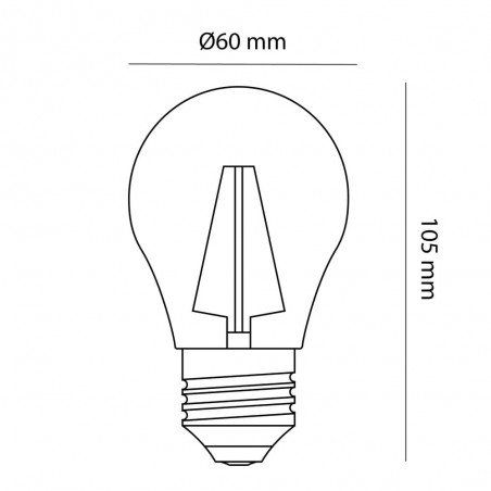 Cota Bombilla LED A60 filamento E27 10W 6000K