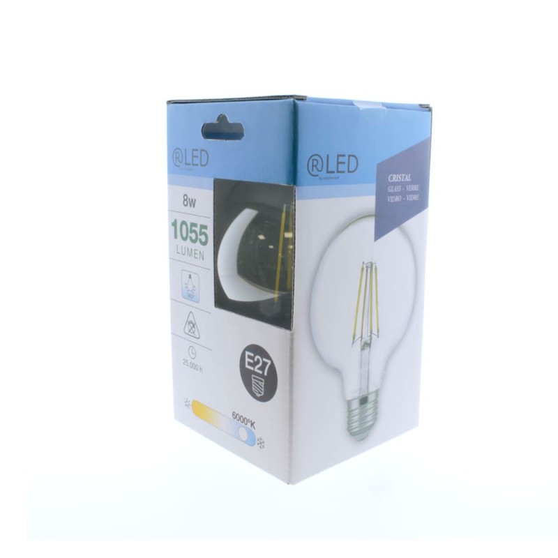Caja Bombilla LED G95 8W 6000K