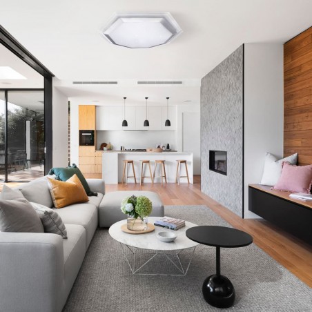 Salón de diseño moderno con Plafón LED OTTO 60W CCT dimmable