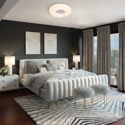 Dormitorio de estilo moderno con Plafón LED 30w 3 Temperaturas Iglu