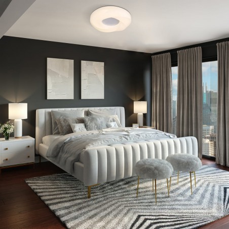 Dormitorio de estilo moderno con Plafón LED 30w 3 Temperaturas Iglu