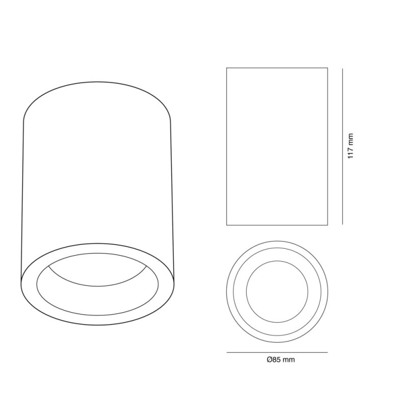 Cota Foco Fred 1xGU10 IP65 blanco