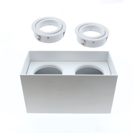 Clark Double Spotlight 2xGU10 Surface Mounted White