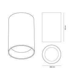 Neil Spotlight 1xGU10 Tubular Black