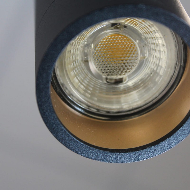 Ari Cylindrical Pendant Lamp 1xGU10 Black