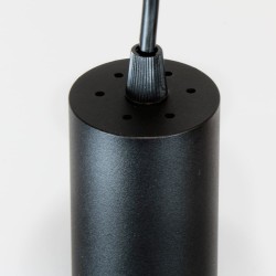 Ari Cylindrical Pendant Lamp 1xGU10 Black