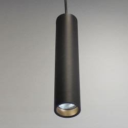 Ari Cylindrical Pendant Lamp 1xGU10 Black