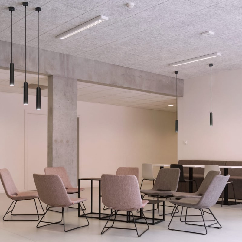 Ari Cylindrical Pendant Lamp 1xGU10 Black