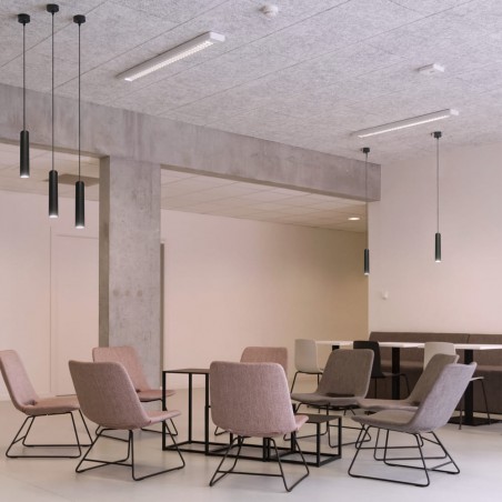 Ari Cylindrical Pendant Lamp 1xGU10 Black