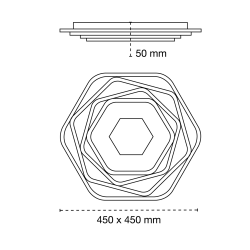 Ness LED Ceiling Lamp 60W