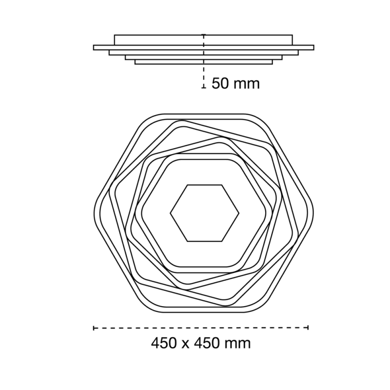 Ness LED Ceiling Lamp 60W