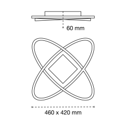 Niza LED Ceiling Lamp CCT 70W