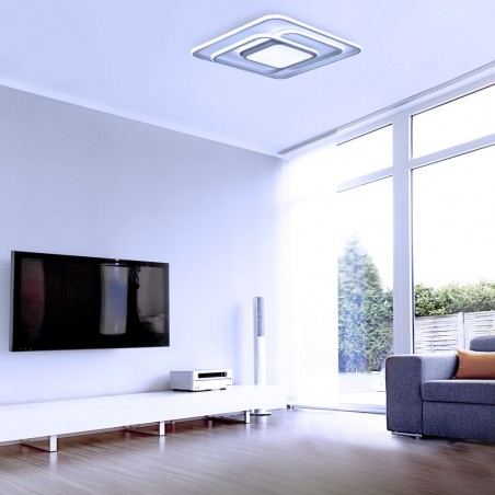 Draco LED Flush Mount Ceiling Lamp 100W CCT Squared