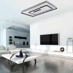 Salón de diseño moderno con Plafón LED 160W CCT Vega apagado