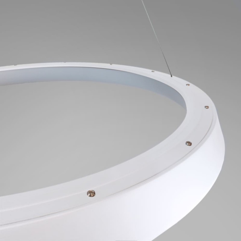 Detalle Lámpara colgante Lizer LED 72W blanca vista superior