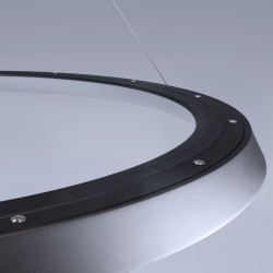 detalle Lámpara colgante Lizer LED 72W plata vista superior