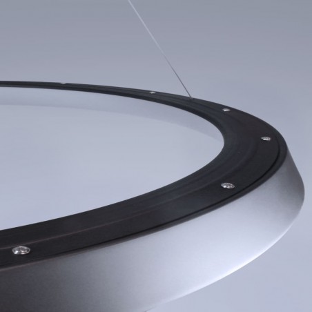 detalle Lámpara colgante Lizer LED 72W plata vista superior