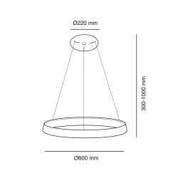 Cota Lámpara colgante Lizer LED 36W blanca