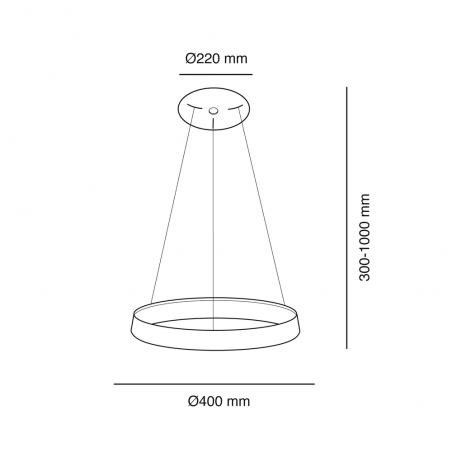 Lizer LED Pendant Light 21W Coffee